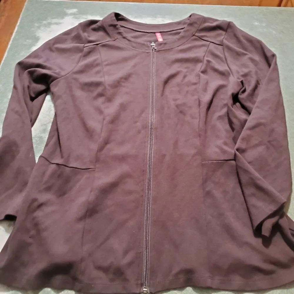 Ruby ribbon mink ponte jacket sz large - Picture 2 of 6